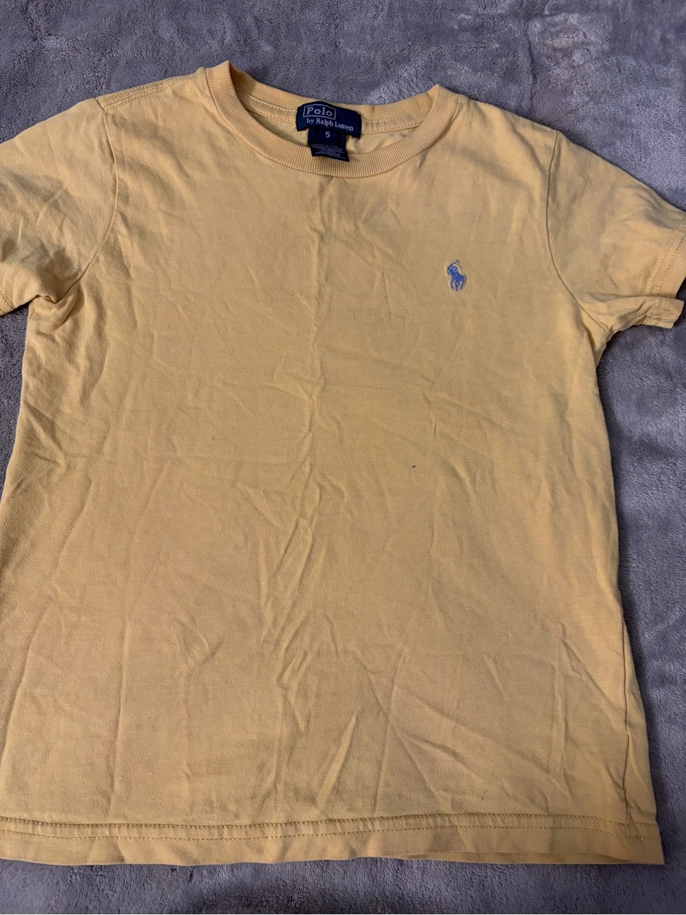 Polo by Ralph Lauren Kid's Yellow Crew Neck Tee